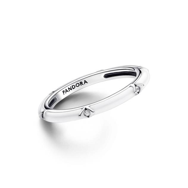 PANDORA Sterling silver ring with clear cubic zi