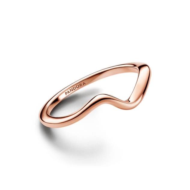 PANDORA Wave 14k rose gold-plated ring