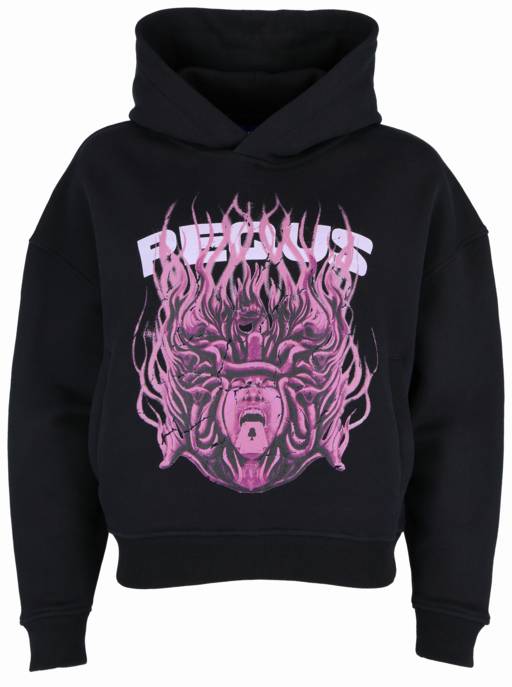 PEQUS Cropped Medusa Graphic Hoodie