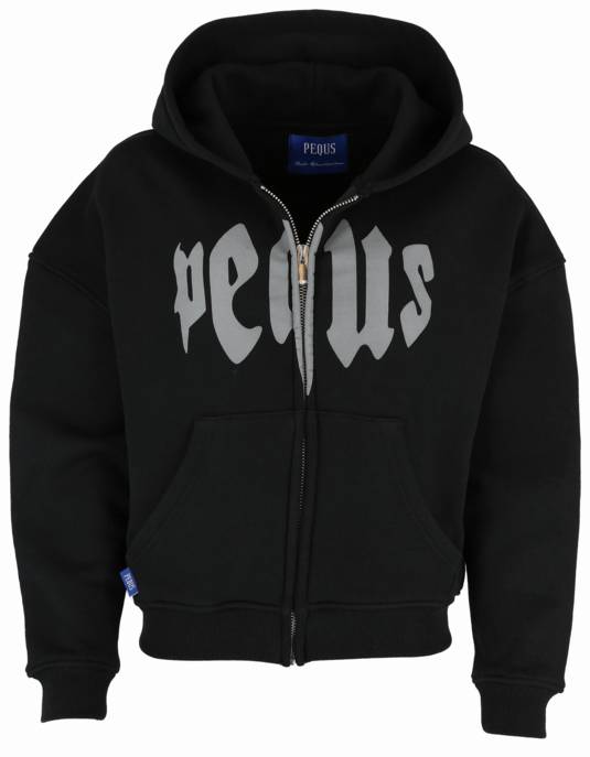 PEQUS Cropped Mythic Logo Zip Hoodie