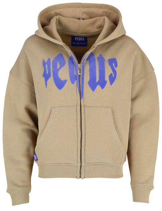 PEQUS Cropped Mythic Logo Zip Hoodie