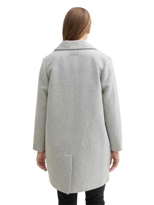 Tom Tailor PLUS Plus - Langer Mantel Mit Recycelter Wolle