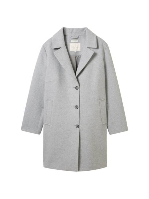 Tom Tailor PLUS Plus - Langer Mantel mit recycelter Wolle