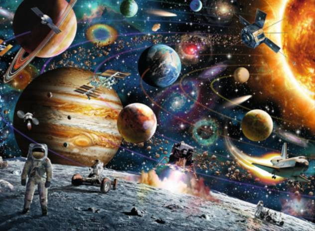 Ravensburger 10016 Puzzle Im Weltall 150 Teile