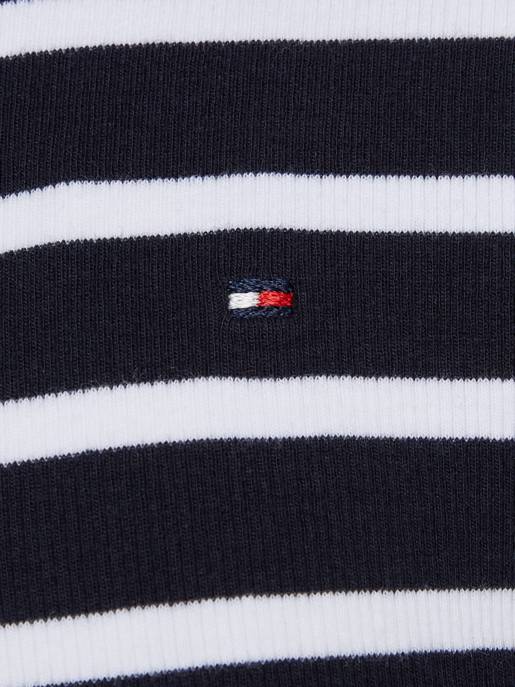 Tommy Hilfiger RIB TOP LS - Langarm, Hoher Rundhalsausschnitt