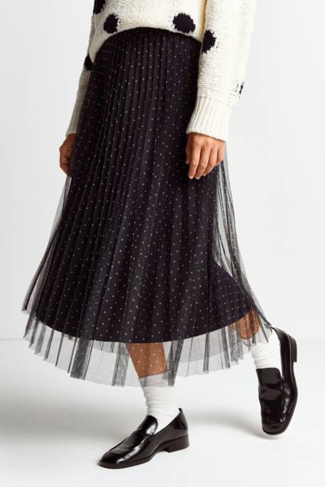 Rich&royal Printed Tulle Skirt
