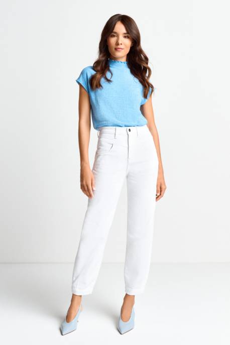 rich&royal slouchy white denim organic