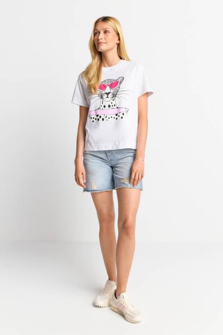 rich&royal T-Shirt leo print organic