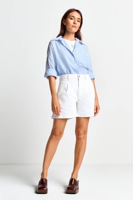 Rich&royal White Denim Shorts Organic