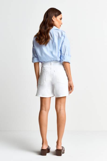 Rich&royal White Denim Shorts Organic