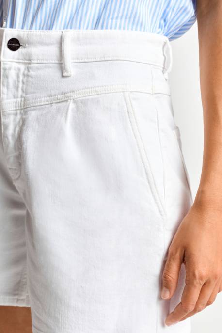 Rich&royal White Denim Shorts Organic