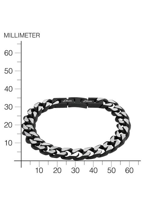 S. Oliver Herren-Armband, Panzerkette, Edelstahl