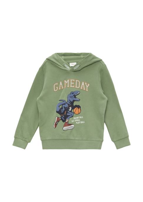 s. Oliver Kapuzen-Sweatshirt mit gummiertem Print