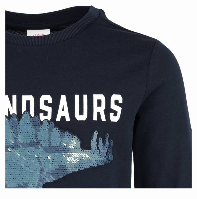 S. Oliver Langarmshirt Mit Wendepailletten