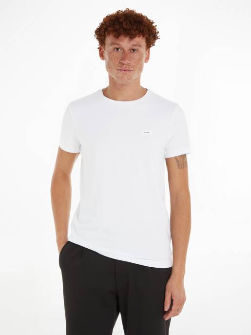 CALVIN KLEIN Slim Fit T-Shirt Aus Stretch-Baumwolle