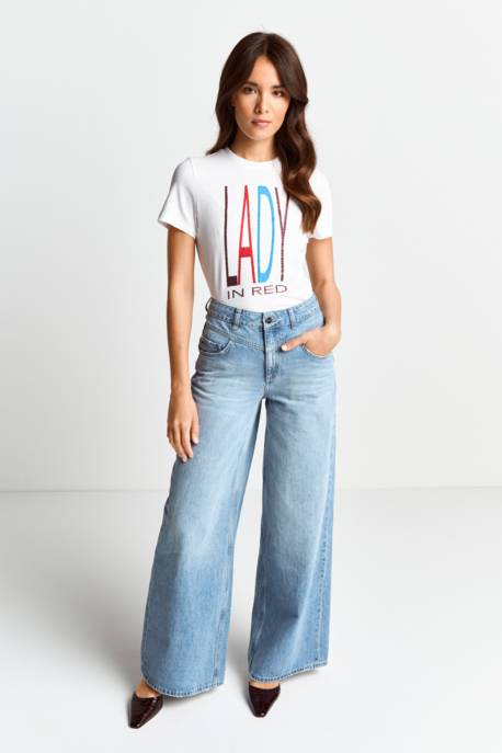 Rich&royal Slim Fit T-Shirt With Print "Lady" Organic