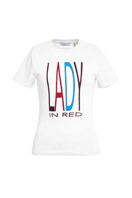 rich&royal Slim Fit T-Shirt with print "Lady" organic