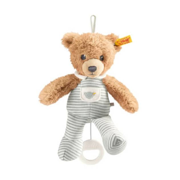STEIFF Schlaf Gut Bär Spieluhr, grau, 20 cm