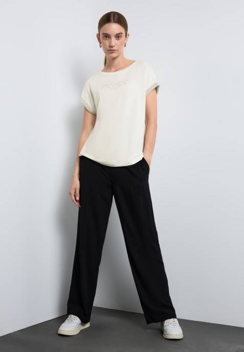Street One LTD QR Wording Shirt W.shiny C