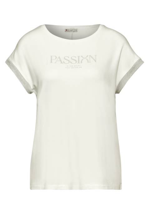 Street One LTD QR wording shirt w.shiny c