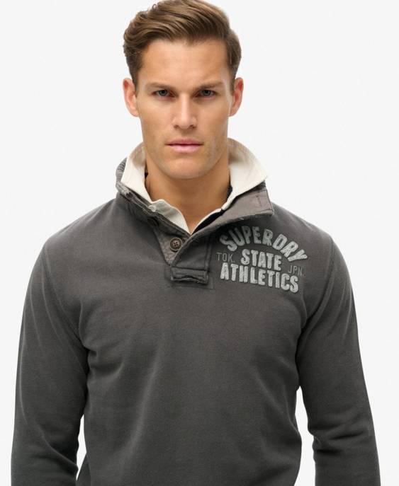 SUPERDRY Henley Sweatshirt "Vintage Athletic"
