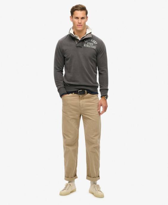 SUPERDRY Henley Sweatshirt "Vintage Athletic"