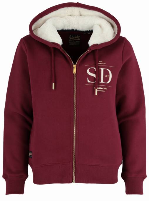 SUPERDRY LUXE METALLIC LOGO ZIPHOOD