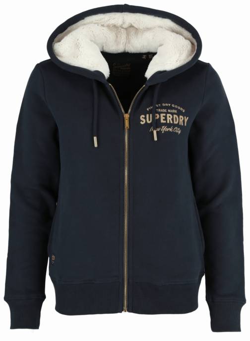 SUPERDRY LUXE METALLIC LOGO ZIPHOOD