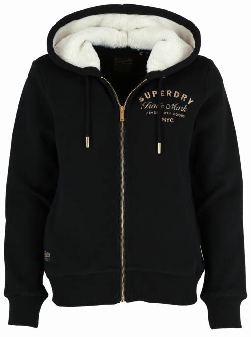 SUPERDRY LUXE METALLIC LOGO ZIPHOOD