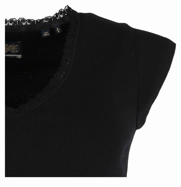 SUPERDRY T-Shirt "Essential Lace Trim V Tee"