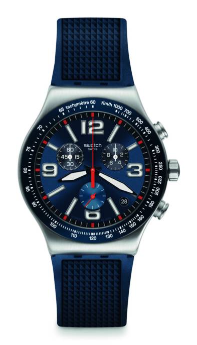 Swatch Uhr "Blue Grid"