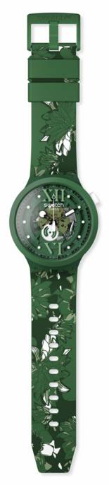 Swatch Uhr "Camoflower Green"
