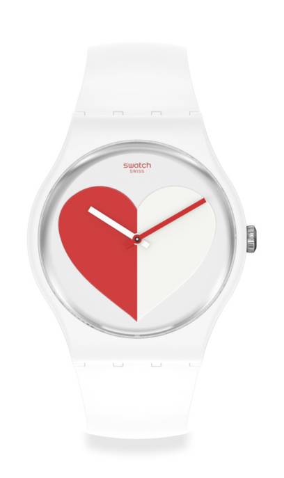 Swatch Uhr "Half <3 red"