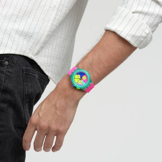 Swatch Uhr "Neon Flash Arrow"