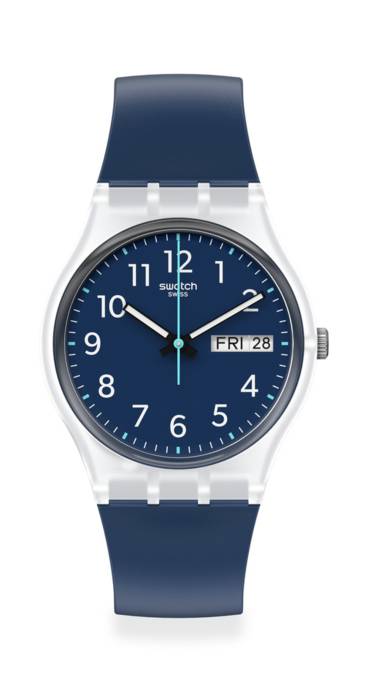 Swatch Uhr "Rinse repeat navy"