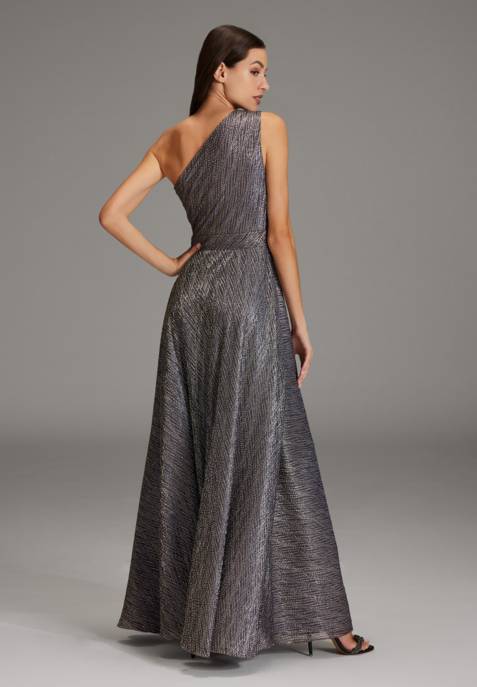 SWING Abendkleid One-Shoulder Aus Pliss