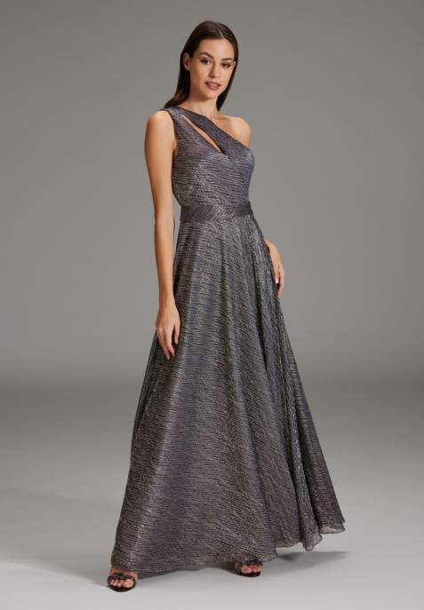 SWING Abendkleid One-Shoulder Aus Pliss