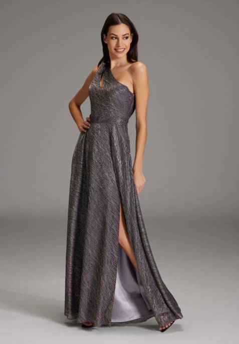 SWING Abendkleid One-Shoulder Aus Pliss