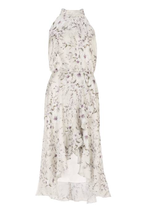 SWING Cocktail Kleid aus floral bedruckte