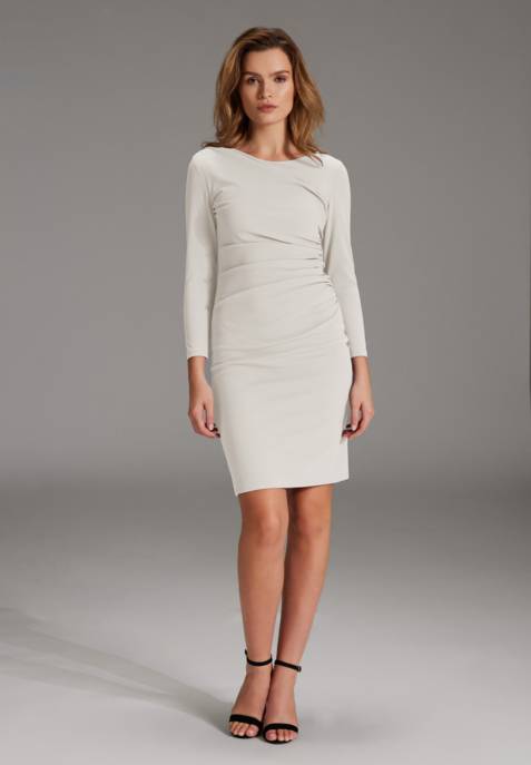SWING Etui Kleid Aus Crepe Jersey Mit Dra