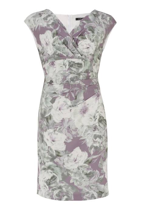 SWING Etui Kleid aus leichtem Scuba mit B