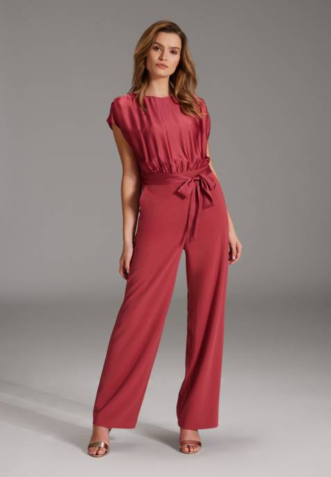 SWING Jumpsuit Mit Hose Aus Crepe