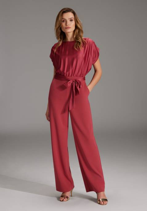 SWING Jumpsuit Mit Hose Aus Crepe