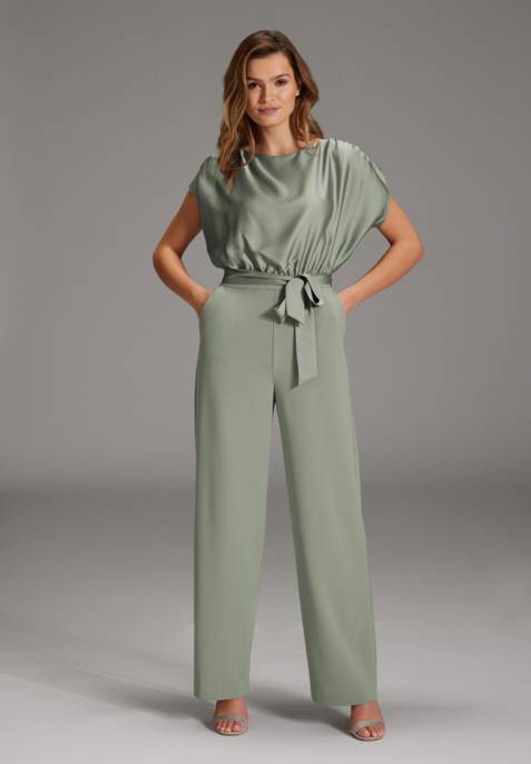 SWING Jumpsuit Mit Hose Aus Crepe