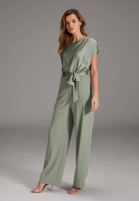 SWING Jumpsuit Mit Hose Aus Crepe