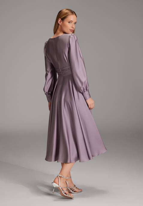 SWING Midi Kleid Aus Nachhaltigem Satin M