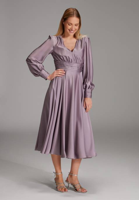 SWING Midi Kleid Aus Nachhaltigem Satin M