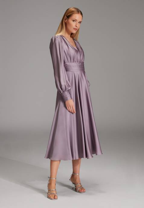 SWING Midi Kleid Aus Nachhaltigem Satin M