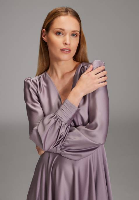 SWING Midi Kleid Aus Nachhaltigem Satin M