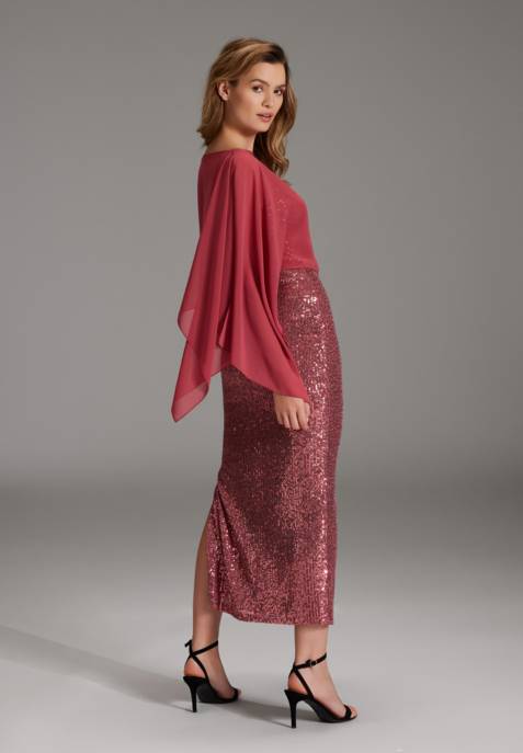 SWING Stola Aus Nachhaltigem Chiffon Mit